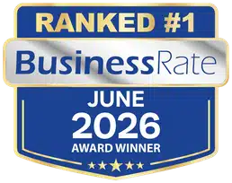 Ally Roofing and Restoration ranked number 1 roofing contractor in Mt Pleasant, Texas, BusinessRate June 2026 award winner